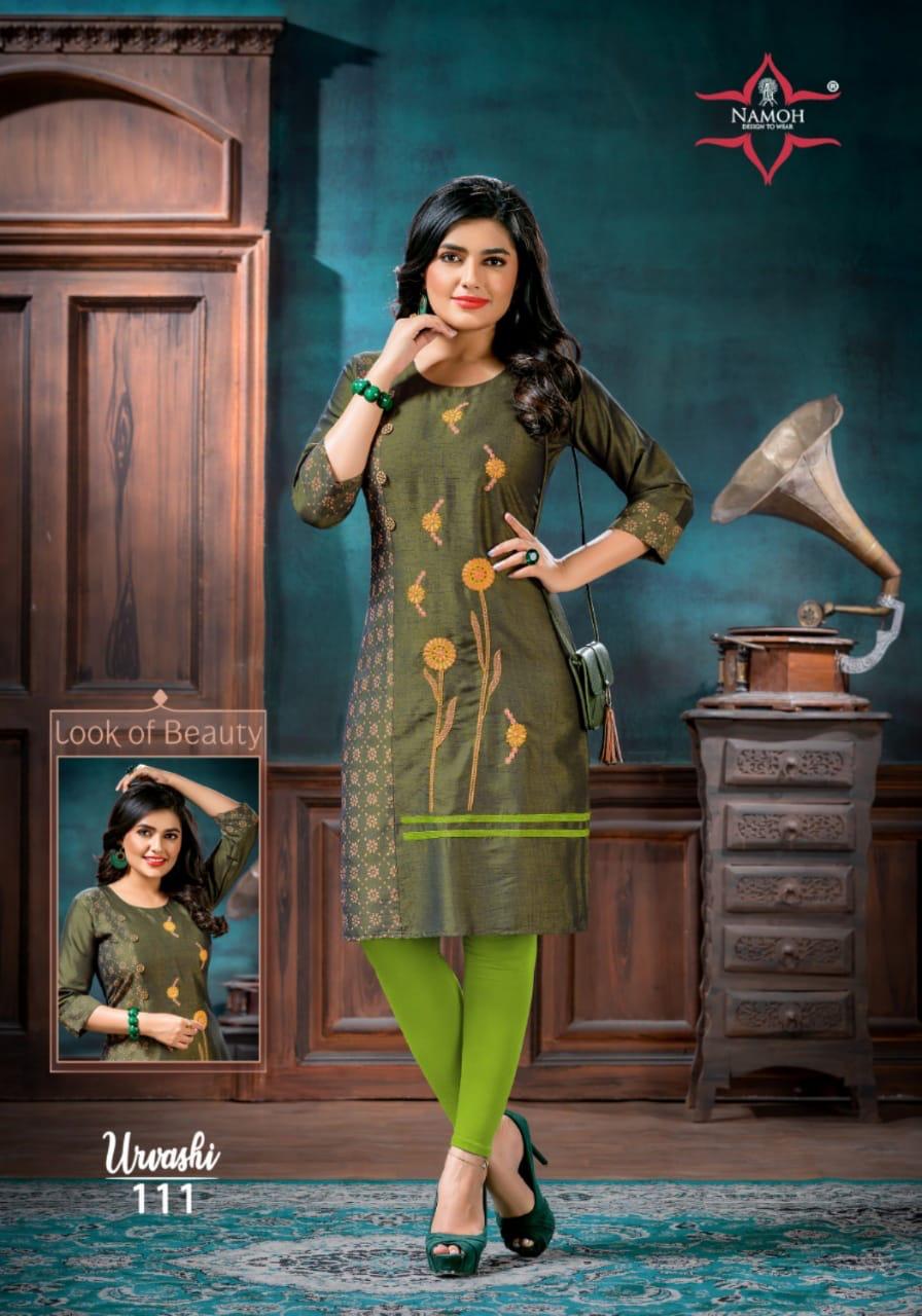 Namoh Urvashi Rayon  Latest Fancy Desinger Kurti Collection
